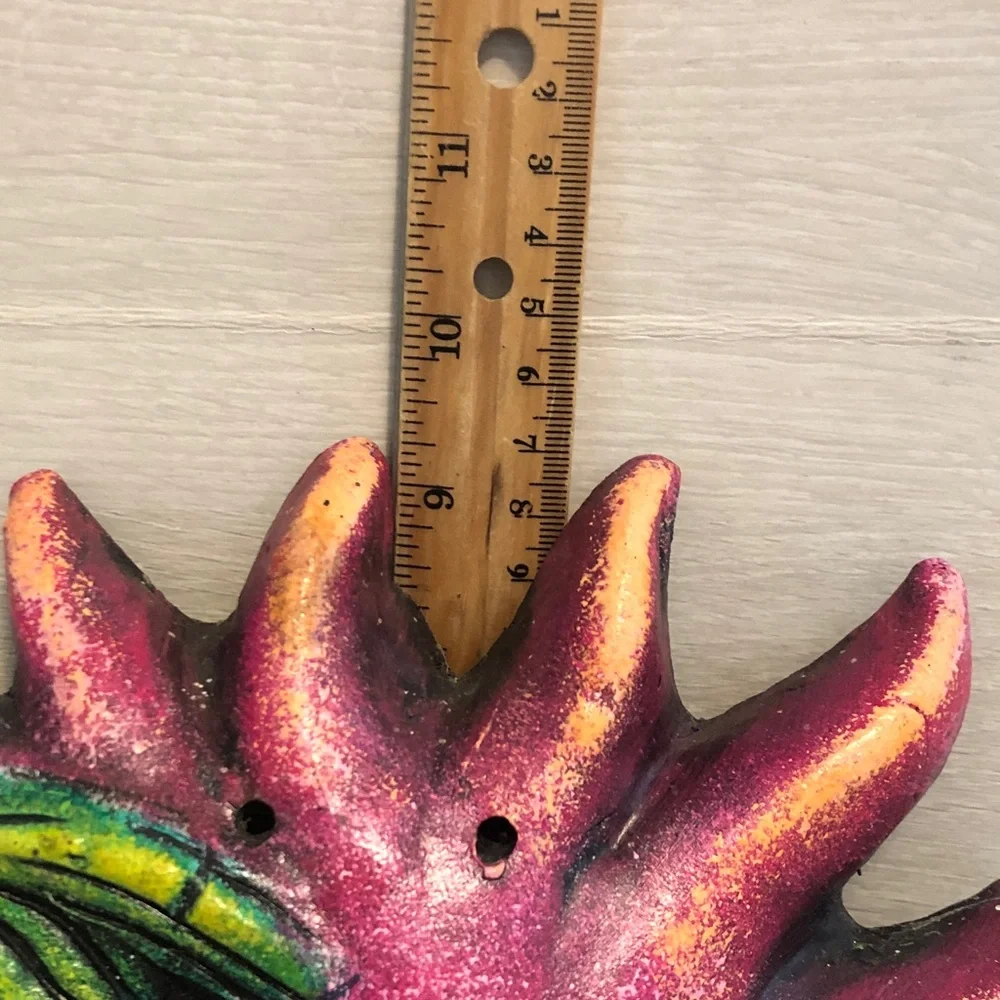 UPDATED! Hand Painted Celestial Sun and Moon Terracotta Wall Hanging
